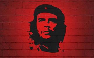 ritratto di che guevara su un' mattone parete foto