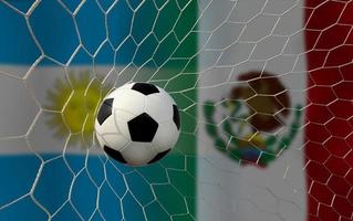 calcio tazza concorrenza fra il nazionale argentino e nazionale Messico. foto