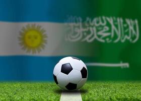 calcio tazza concorrenza fra il nazionale argentino e nazionale Arabia arabia. foto