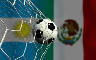 calcio tazza concorrenza fra il nazionale argentino e nazionale Messico. foto