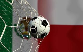 calcio tazza concorrenza fra il nazionale Messico e nazionale Polonia. foto