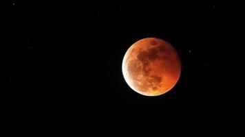 il lunare eclisse. fotografato sangue Luna foto