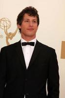 los angeles, sep 18 - andy samberg in arrivo a il 63a prima serata emmy premi a nokia Teatro su settembre 18, 2011 nel los angeles, circa foto