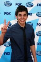 david archuleta in arrivo a il americo idolo stagione 8 finale a il nokia Teatro nel los angeles, circa su Maggio 20, 2009 foto