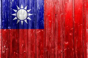 Taiwan bandiera su un' strutturato sfondo. concetto collage. foto