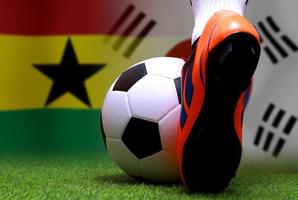 calcio tazza concorrenza fra il nazionale Ghana e nazionale Sud Corea. foto