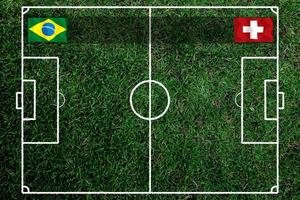 calcio tazza concorrenza fra il nazionale brasile e nazionale Svizzera. foto