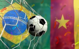 calcio tazza concorrenza fra il nazionale brasile e nazionale camerun. foto