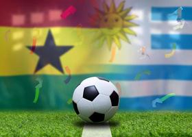 calcio tazza concorrenza fra il nazionale Ghana e nazionale Uruguay. foto