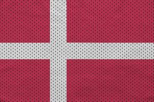 Danimarca bandiera stampato su un' poliestere nylon abbigliamento sportivo maglia tessuto foto