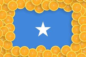 Somalia bandiera nel fresco agrume frutta fette telaio foto