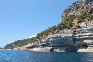 paesaggio di tacchino naturale roccia montagne al di sopra di blu mare acqua foto