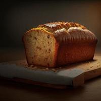 salutare Banana pane o torta per prima colazione foto