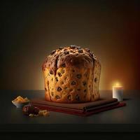 Panettone è il tradizionale italiano dolce per Natale foto