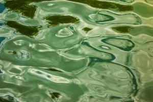 acqua ondulazione struttura sfondo. ondulato acqua superficie durante tramonto, d'oro leggero riflettendo nel il acqua. foto