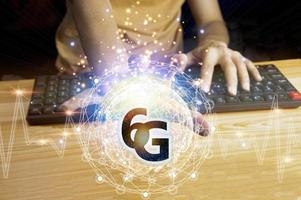 6g Rete concetto, alto velocità mobile Internet nuovo età Rete, attività commerciale concetto, moderno tecnologia Internet e Rete foto