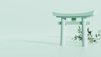giapponese torii leggero verde Prodotto sfondo foto