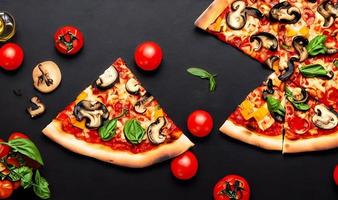 Pizza. tradizionale italiano cucina veloce cibo. foto