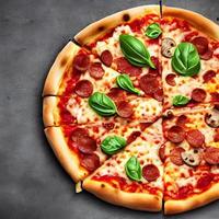 Pizza. tradizionale italiano cucina veloce cibo. foto