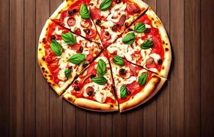 Pizza. tradizionale italiano cucina veloce cibo. foto