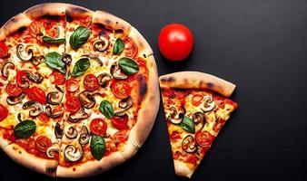 Pizza. tradizionale italiano cucina veloce cibo. foto