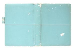 vecchio libro copertina isolato su bianca con ritaglio sentiero foto