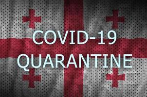 Georgia bandiera e covid-19 quarantena iscrizione. coronavirus o 2019-ncov virus foto