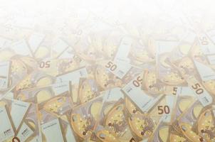 modello parte di 50 Euro banconota avvicinamento con piccolo Marrone dettagli foto