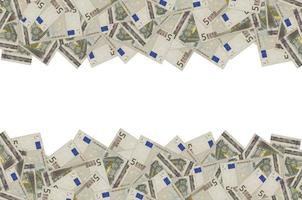 modello parte di 5 Euro banconota avvicinamento con piccolo Marrone dettagli foto
