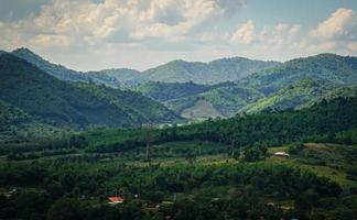 montagne e cielo nel il silenzioso campagna su il banche di il Mekong fiume foto