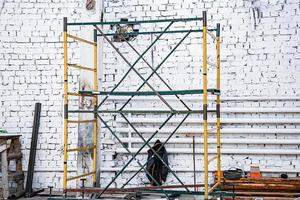 costruzione di Lavorando negozio a fabbrica. riparazione di laboratorio. foto