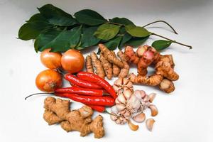 collezione di diverso verdure isolato su bianca sfondo. vario ingredienti. foto