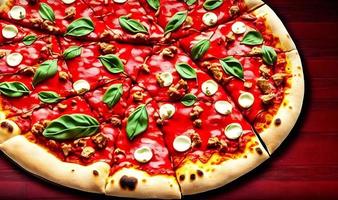 Pizza. tradizionale italiano cucina veloce cibo. foto