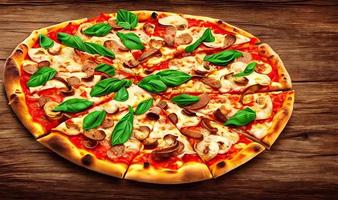 Pizza. tradizionale italiano cucina veloce cibo. foto