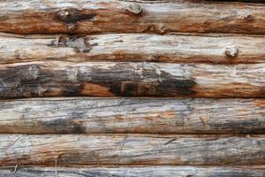 log cabina di legno facciata struttura o rustico legna orizzontale sfondo. pieno schermo foto