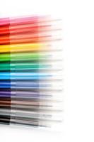 multicolore pennarello penne, marcatori su un' bianca isolato sfondo foto