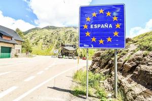 europeo confine fra Spagna e ffance foto