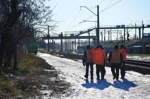 ferrovia lavoratori squadra foto