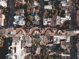 san fransisco, ca 2018-veduta aerea della famosa lombard street foto