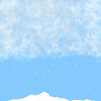 acquerello dipinti avere un' struttura di foschia o bianca nuvole misto con i fiocchi di neve e avere bianca montagne. inverno sfondo concetto nel blu toni. astratto illustrazione foto