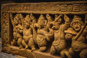 bellissimo pallava architettura e esclusivo sculture a il kanchipuram kailasanathar tempio, il più antico indù tempio nel kanchipuram, tamil nadu - migliore archeologico siti nel Sud India foto