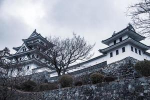 gujohachiman castello, il bellissimo storico castello su il superiore di montagna, Giappone foto