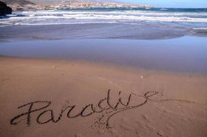 sabbioso spiaggia su il canarino isole foto