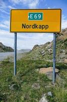 nordkapp strada cartello foto