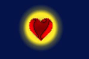 cuore forma come simbolo di amore e cura. contento san valentino giorno cuore saluto