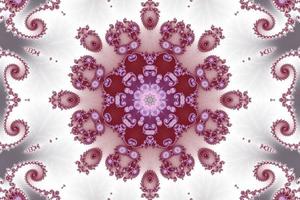 3d-illustrazione di un' kaleidoskop Ingrandisci in il infinito matematico mandelbrot impostato frattale. foto