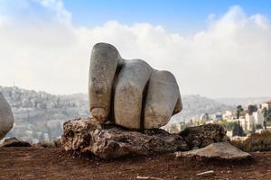 mano di Ercole, greco statua mano nel Amman, Giordania foto