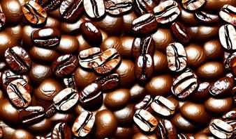 appena arrostito caffè fagioli. può essere Usato come sfondo. caffè composizione. foto