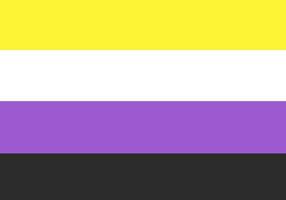 non binario strisce arte la pittura, no binario simbolo, concetto per celebrazioni di LGBTQ nel orgoglio mese in giro il mondo. foto