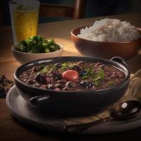 delizioso brasiliano feijoada cibo foto